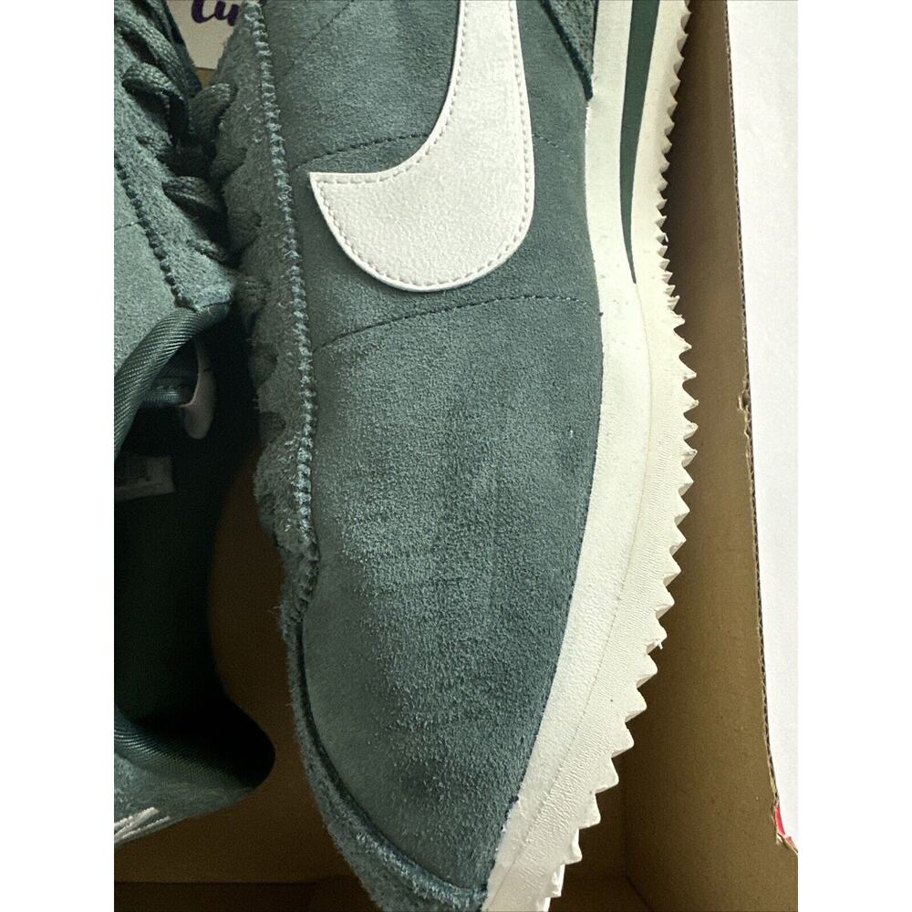 Nike Men's Suede Athletic Sneakers in Teal and White - Picture 8 of 12